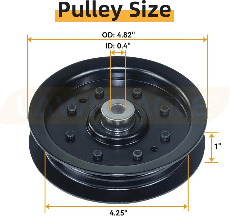 LANEAGLE 756-04129B Idler Pulley 4.25 Replaces Troy Bilt Pulley 753-08171 Idler Pulley Kit, Cub Cadet 756-04129 Idler Pulley 756-04129, 756-04129C, 753-08068 for Cub Cadet RZT50 Lawn Tractors - Image 3